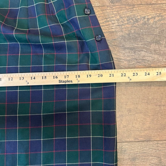 Vintage Talbots Womens Plaid Wool Skirt Size 14 - Picture 6 of 8